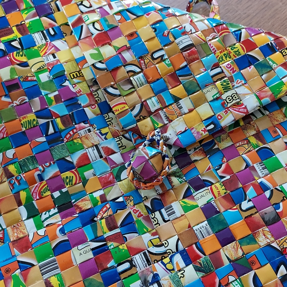 Candy Wrapper Backpack 15"X12" Multicolor - image 5